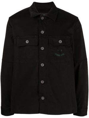 PS Paul Smith Happy twill shirt jacket - Black