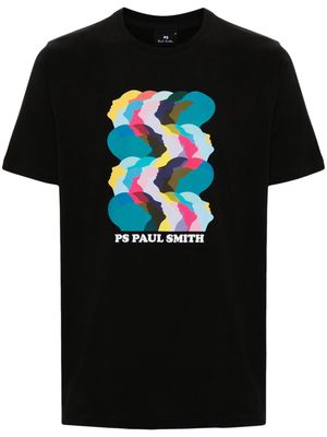 PS Paul Smith Heads Up-print cotton T-shirt - Black