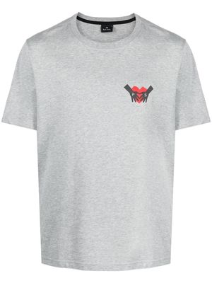 PS Paul Smith heart logo-print cotton T-shirt - Grey