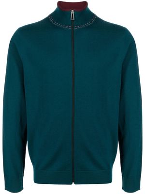 PS Paul Smith high-neck zip-up cardigan - Green