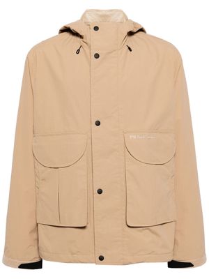 PS Paul Smith hooded recycled-nylon jacket - Brown