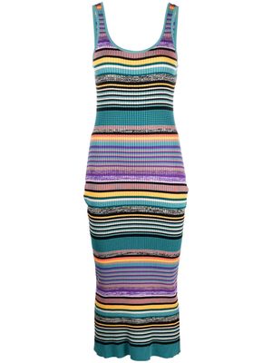 PS Paul Smith horizontal-stripe ribbed dress - Blue