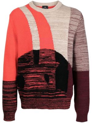 PS Paul Smith intarsia-knit long-sleeve jumper - Red