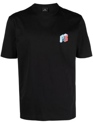 PS Paul Smith Jack's World logo-print organic-cotton T-shirt - Black