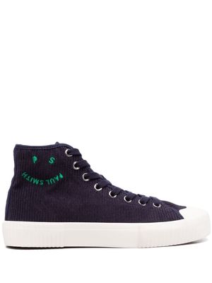 PS Paul Smith Kibby corduroy high-top sneakers - Blue