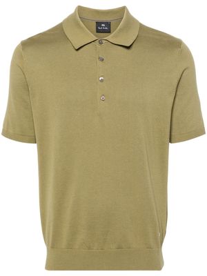 PS Paul Smith knitted organic-cotton polo shirt - Green