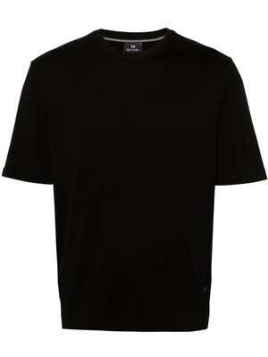 PS Paul Smith knitted organic-cotton T-shirt - Black