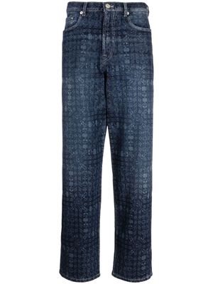 PS Paul Smith Laser-print straight jeans - Blue