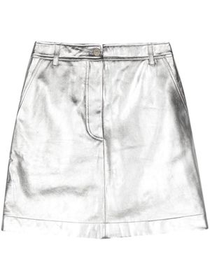 PS Paul Smith leather mini skirt - Silver