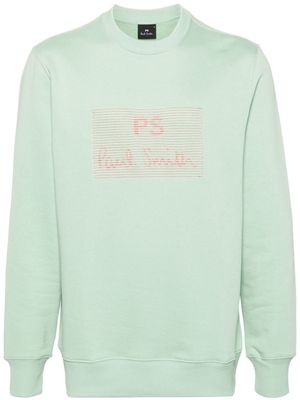 PS Paul Smith logo-embroidered cotton sweatshirt - Green