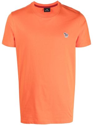 PS Paul Smith logo-embroidered cotton T-shirt - Orange
