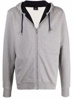 PS Paul Smith logo-embroidered hoodie - Grey