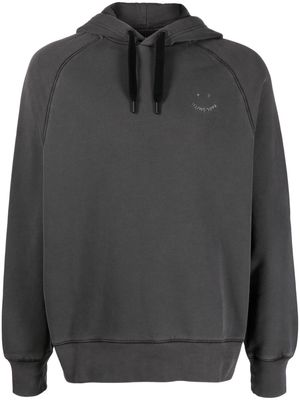 PS Paul Smith logo-embroidered organic cotton hoodie - Grey