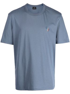 PS Paul Smith logo-embroidered organic-cotton T-shirt - Blue