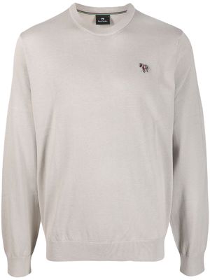 PS Paul Smith logo-embroidered sweatshirt - Neutrals