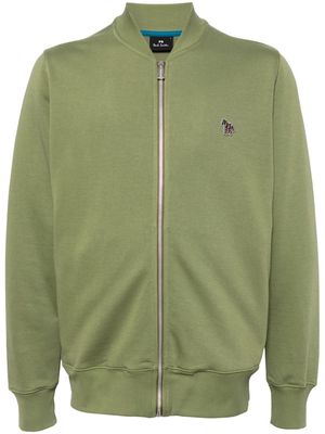 PS Paul Smith logo-embroidered zip-up sweatshirt - Green