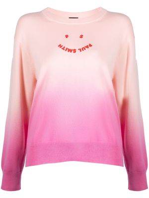 PS Paul Smith logo-embroidery ombré-effect jumper - Pink