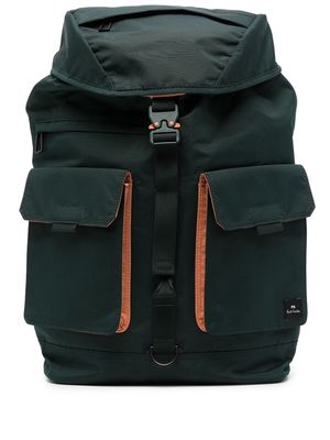 PS Paul Smith logo-patch backpack - Green