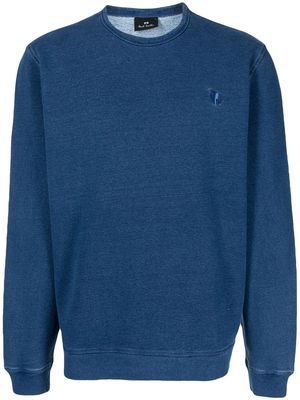 PS Paul Smith logo-patch cotton sweatshirt - Blue