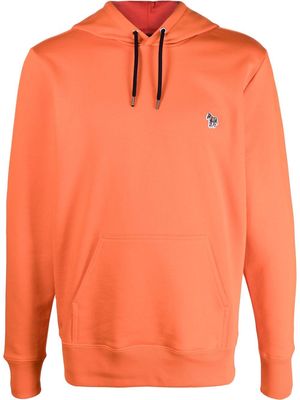 PS Paul Smith logo-patch drawstring hoodie - Orange