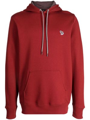 PS Paul Smith logo-patch drawstring hoodie - Red