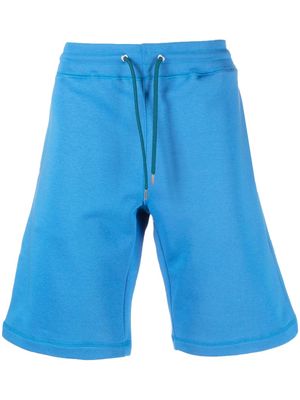 PS Paul Smith logo-patch drawstring-waist shorts - Blue