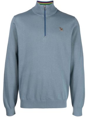 PS Paul Smith logo-patch high-neck jumper - Blue