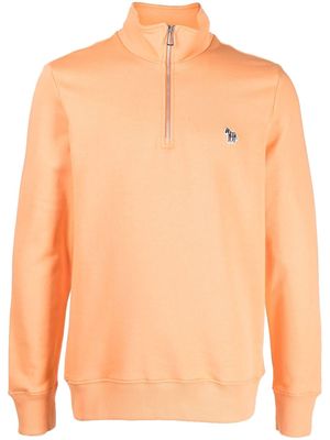 PS Paul Smith logo-patch high-neck sweatshirt - Orange