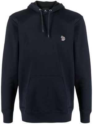 PS Paul Smith logo-patch long-sleeve hoodie - Blue