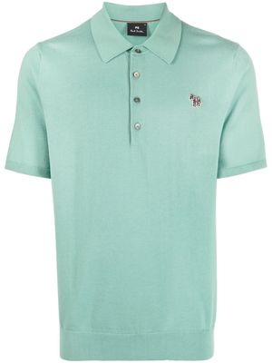 PS Paul Smith logo-patch organic cotton polo shirt - Green