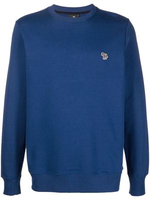 PS Paul Smith logo-patch organic cotton sweatshirt - Blue