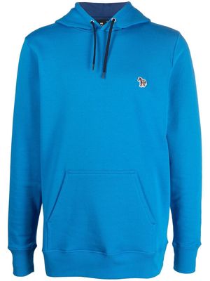 PS Paul Smith logo-patch pullover hoodie - Blue