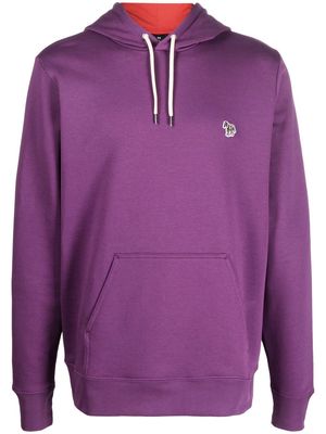 PS Paul Smith logo-patch pullover hoodie - Purple