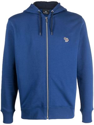 PS Paul Smith logo-patch zip-up hoodie - Blue