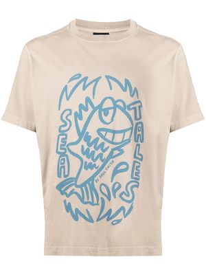PS Paul Smith logo-print cotton T-shirt - Brown