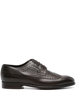 PS Paul Smith low stacked-heel leather brogues - Brown