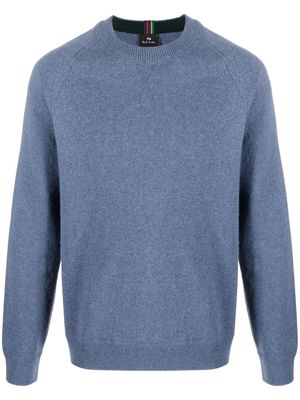 PS Paul Smith mélange-effect merino wool crew-neck jumper - Blue