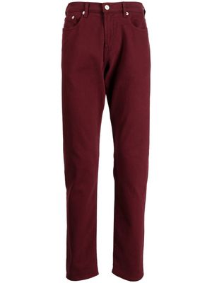 PS Paul Smith mid-rise slim-cut jeans - Red