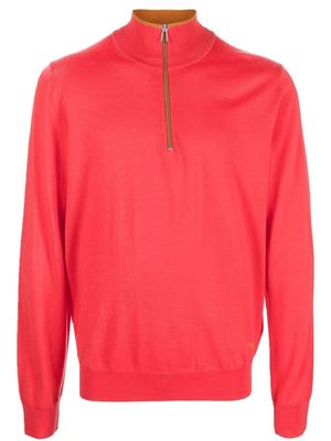 PS Paul Smith mock-neck zip-up jumper - Red