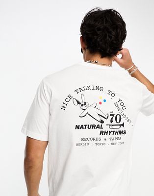 PS Paul Smith natural rhythms back print relaxed fit t-shirt in white