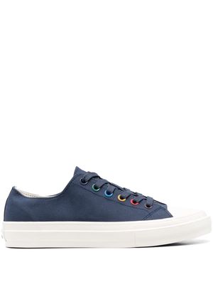PS Paul Smith painted-eyelet low-top canvas sneakers - Blue