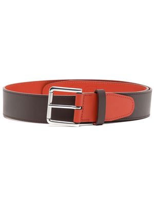 PS Paul Smith perforated-logo leather belt - Brown