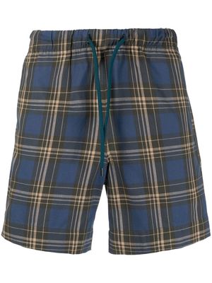 PS Paul Smith plaid-check deck shorts - Blue