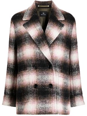 PS Paul Smith plaid-check double-breasted jacket - Multicolour