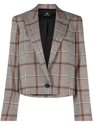 PS Paul Smith plaid check-print blazer - Neutrals
