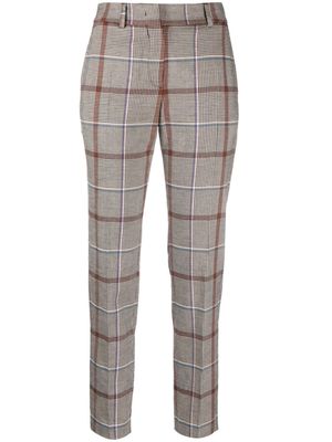 PS Paul Smith plaid check-print straight-leg trousers - Neutrals