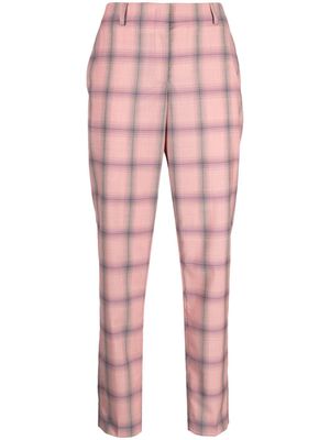 PS Paul Smith plaid-pattern straight-leg trousers - Pink