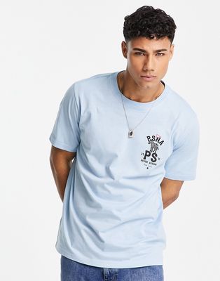 PS Paul Smith PSNA zebra print t-shirt in light blue
