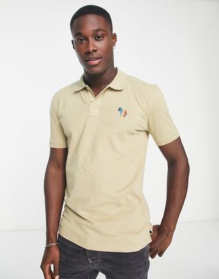 PS Paul Smith regular fit logo short sleeve polo in beige-Neutral