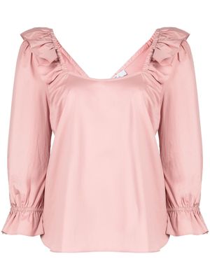 PS Paul Smith ruffle-trim cotton blouse - Pink